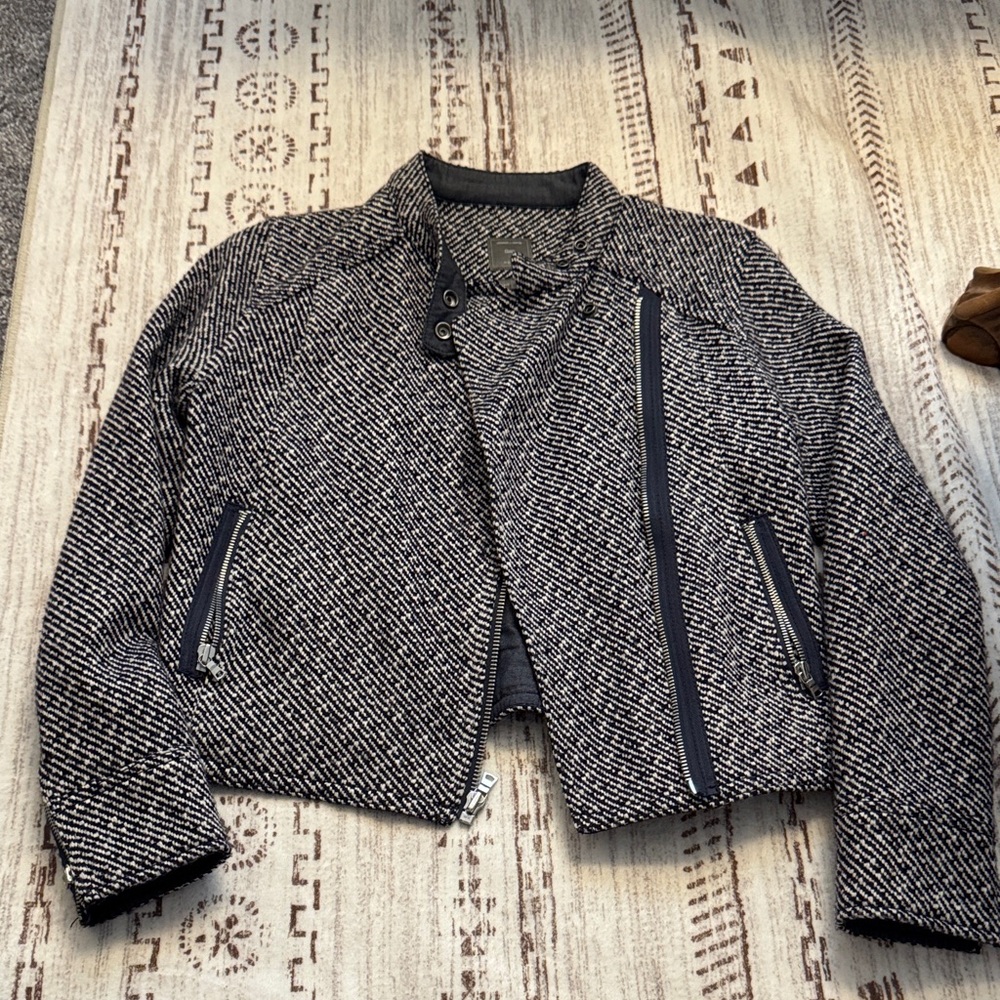 Gap Tweed Moto Blazer Jacket
